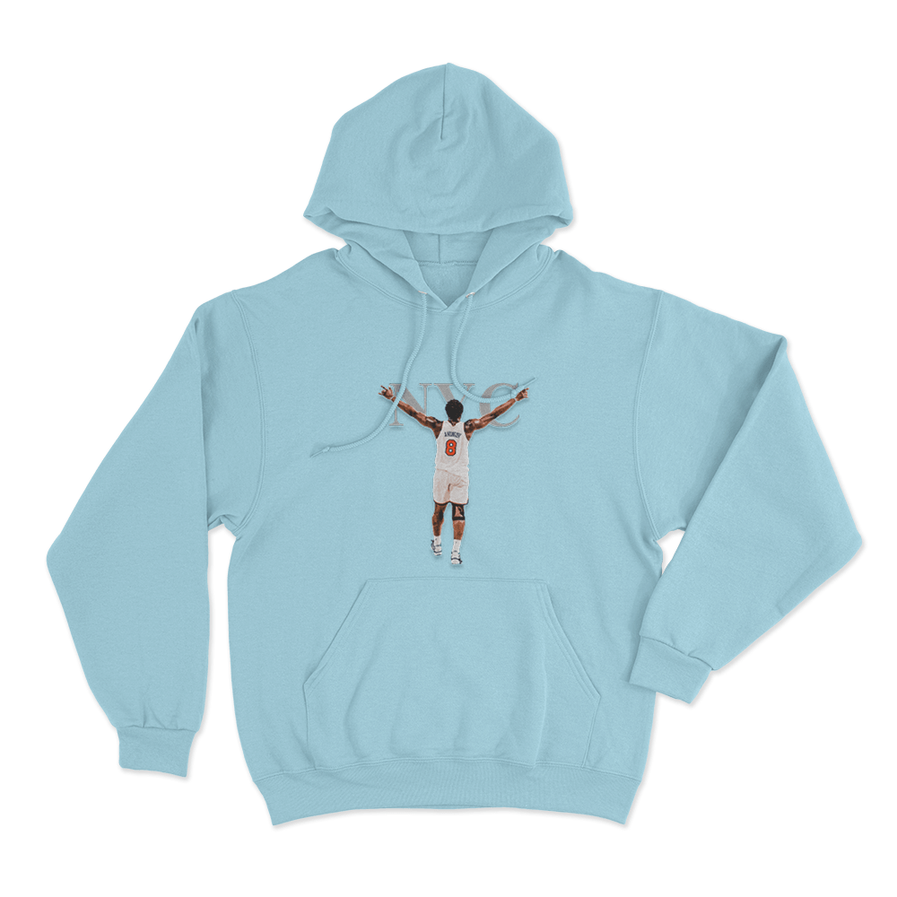 NYC Victory Pose OG Unisex Hoodie Sky Blue NYC Victory Pose OG Unisex Hoodie Sky Blue