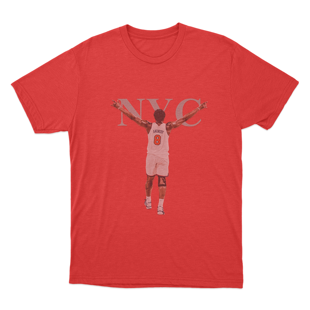 NYC Victory Pose OG Unisex T Shirt Red NYC Victory Pose OG Unisex T Shirt Red