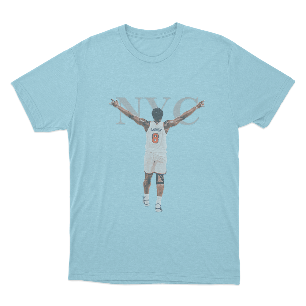 NYC Victory Pose OG Unisex T Shirt Sky Blue NYC Victory Pose OG Unisex T Shirt Sky Blue