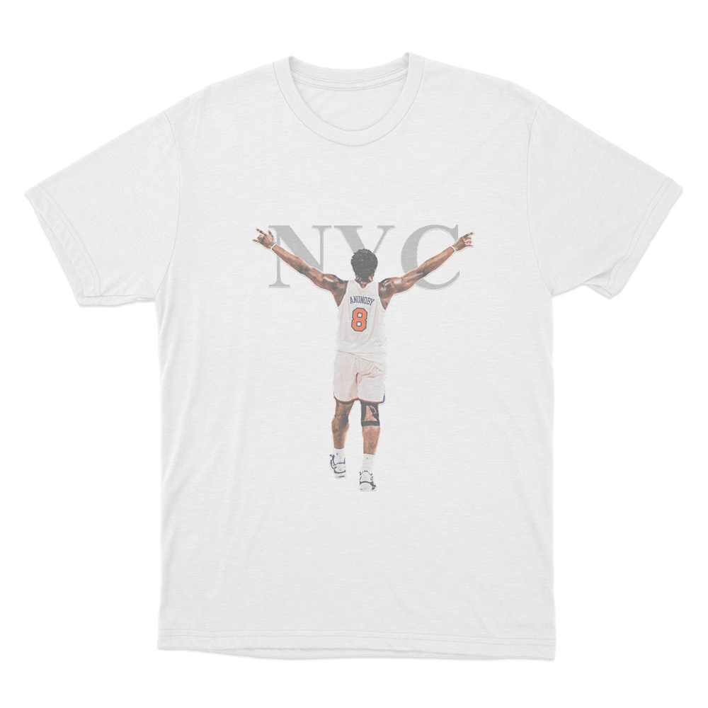 NYC Victory Pose OG Unisex T Shirt White NYC Victory Pose OG Unisex T Shirt White