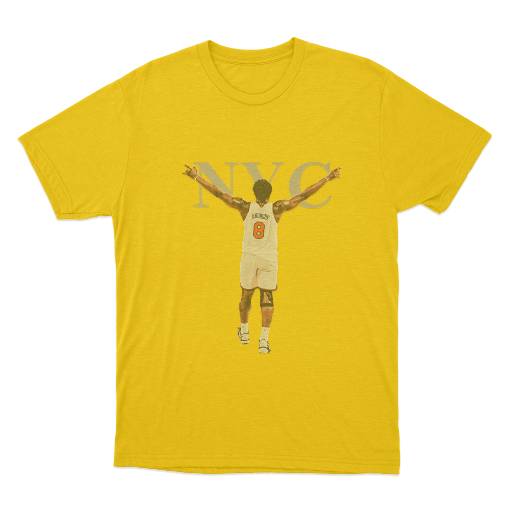 NYC Victory Pose OG Unisex T Shirt Yellow NYC Victory Pose OG Unisex T Shirt Yellow