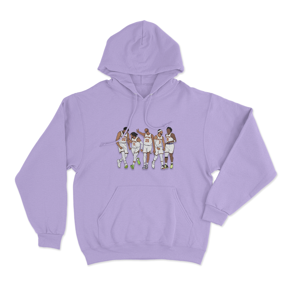 New York Starting Five Unisex Hoodie Purple New York Starting Five Unisex Hoodie Purple