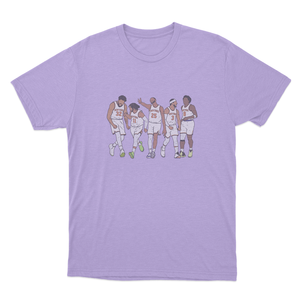 New York Starting Five Unisex T Shirt Purple New York Starting Five Unisex T Shirt Purple