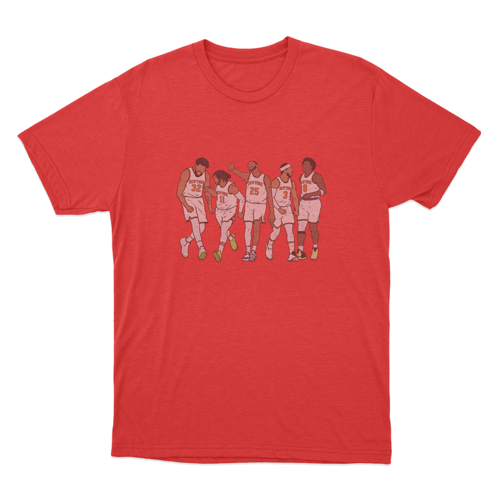 New York Starting Five Unisex T Shirt Red New York Starting Five Unisex T Shirt Red