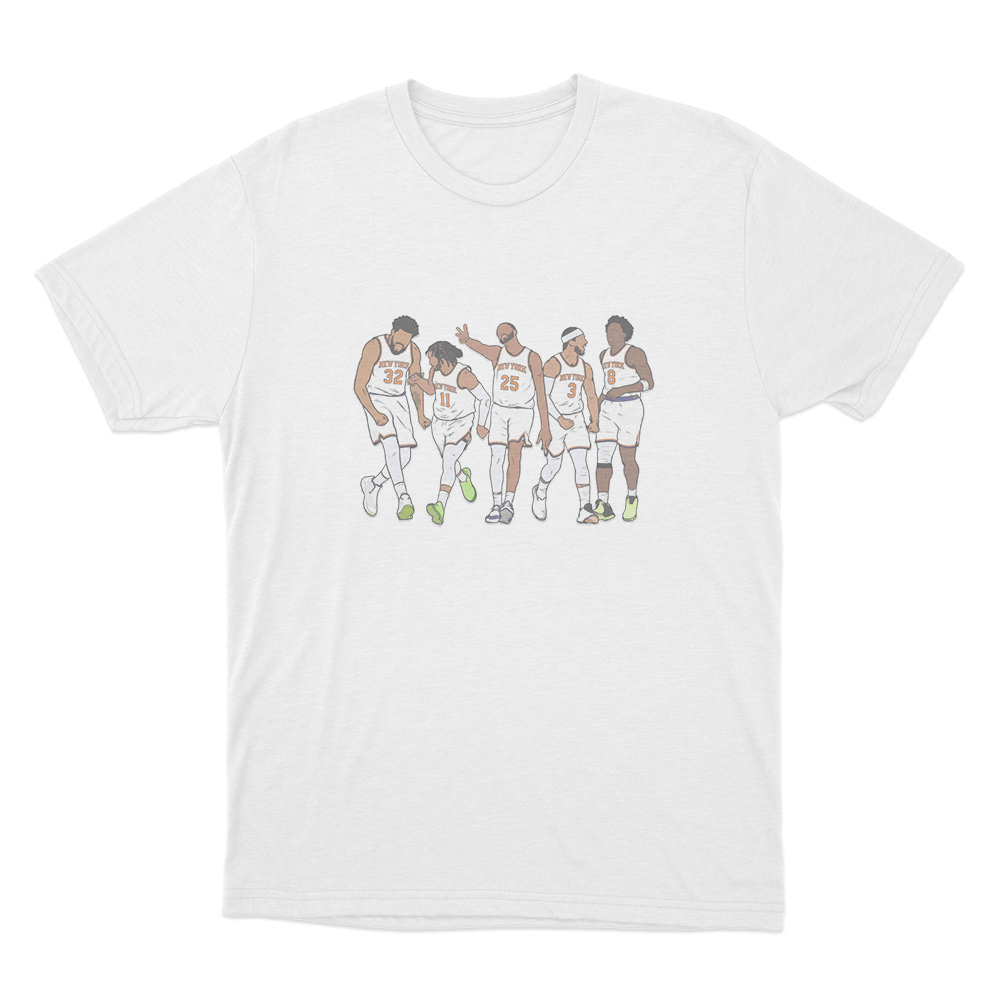 New York Starting Five Unisex T Shirt White New York Starting Five Unisex T Shirt White