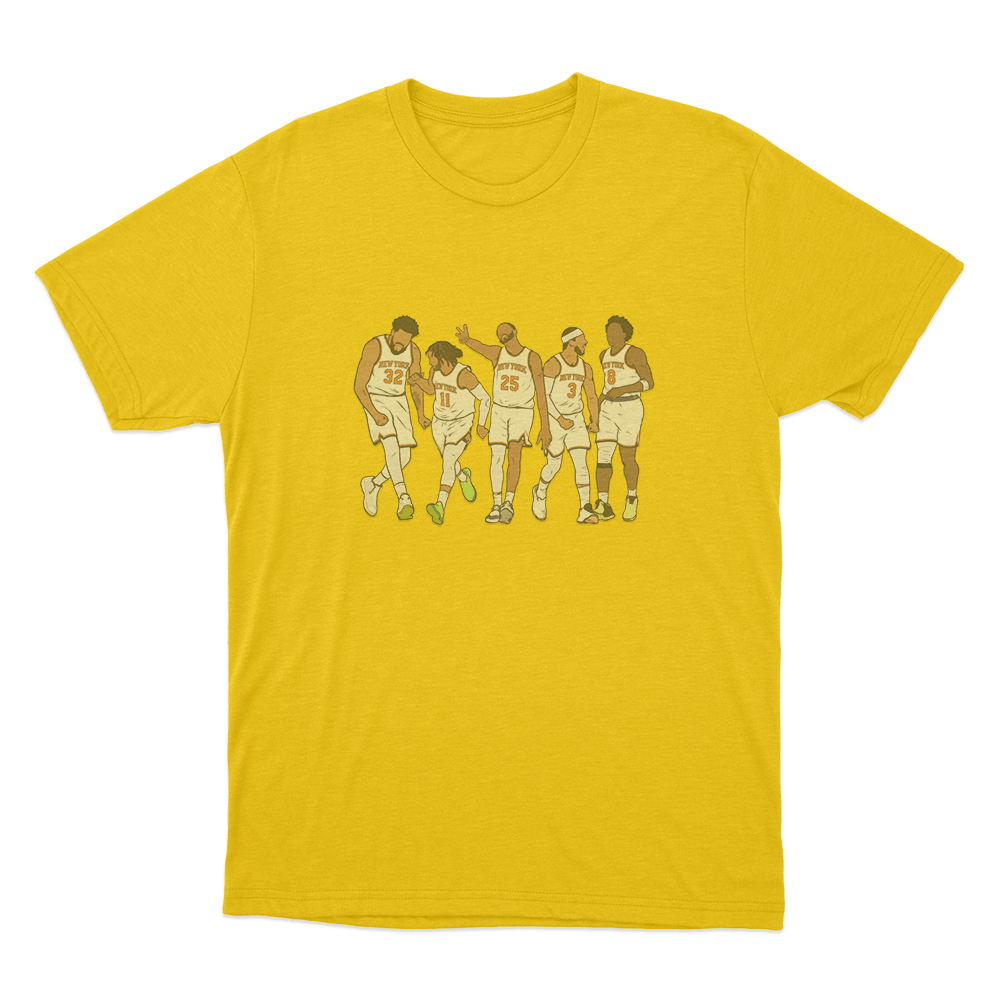 New York Starting Five Unisex T Shirt Yellow New York Starting Five Unisex T Shirt Yellow