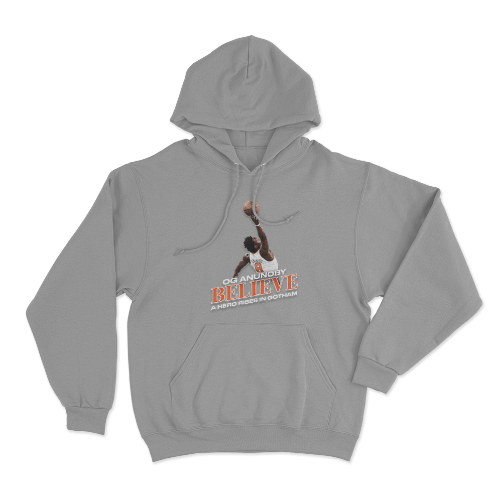OG Anunoby Believe Hero Rises Unisex Hoodie Grey OG Anunoby Believe Hero Rises Unisex Hoodie Grey