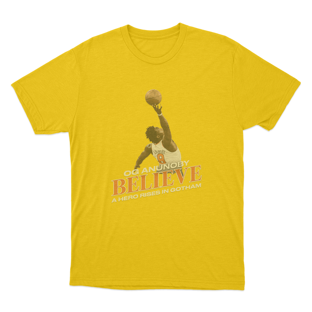 OG Anunoby Believe Hero Rises Unisex T Shirt Yellow OG Anunoby Believe Hero Rises Unisex T Shirt Yellow