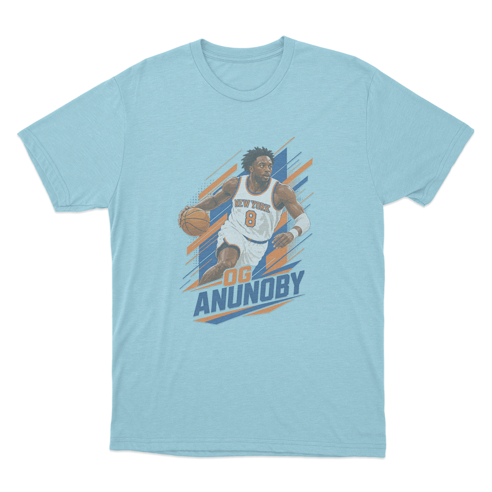 OG Anunoby Dynamic Drive Unisex T Shirt Sky Blue OG Anunoby Dynamic Drive Unisex T Shirt Sky Blue