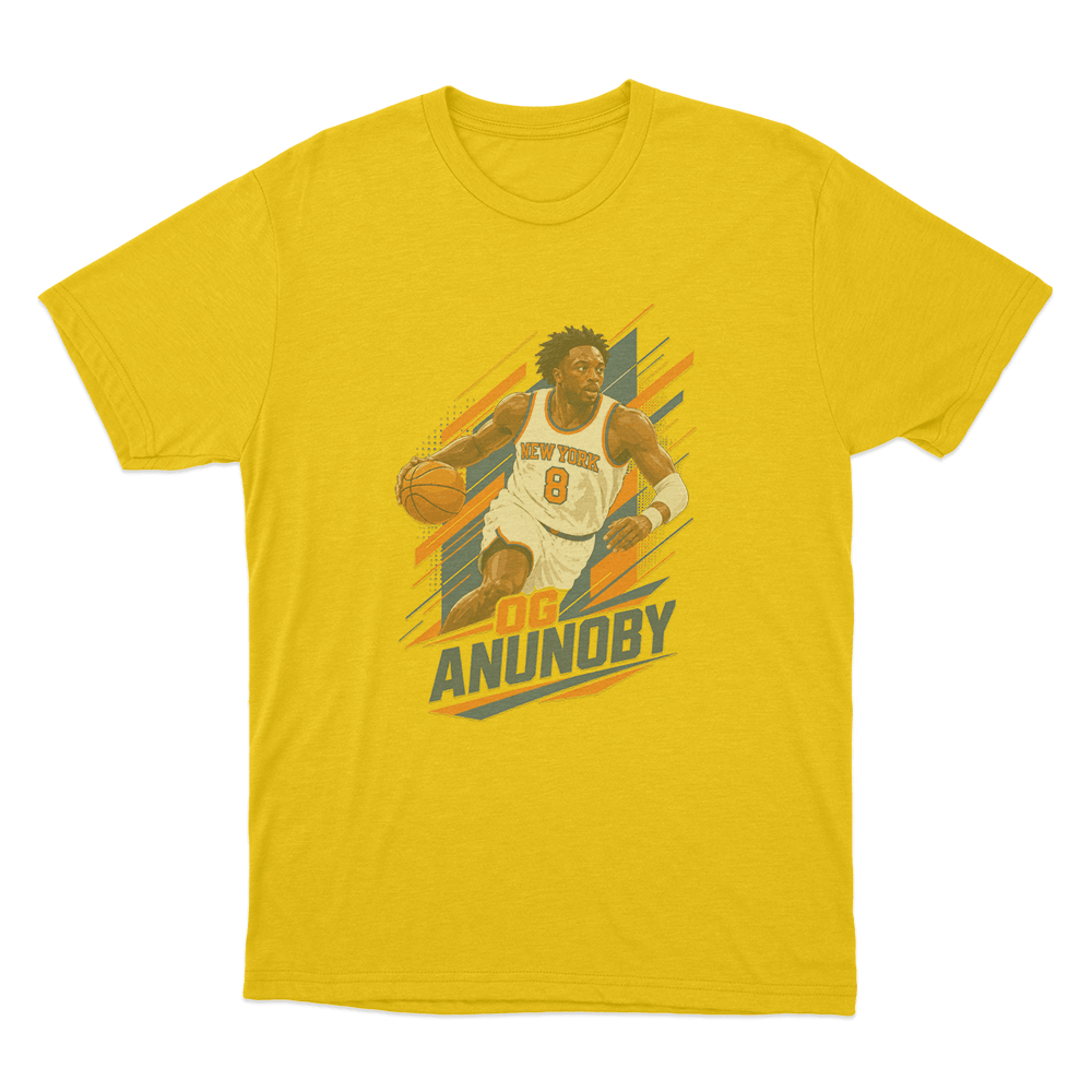 OG Anunoby Dynamic Drive Unisex T Shirt Yellow OG Anunoby Dynamic Drive Unisex T Shirt Yellow