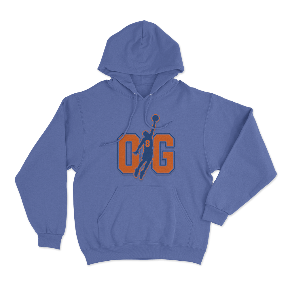 OG Number Eight Silhouette Unisex Hoodie Blue OG Number Eight Silhouette Unisex Hoodie Blue