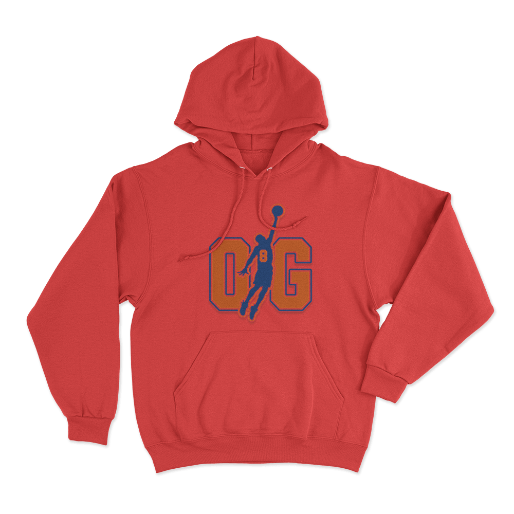 OG Number Eight Silhouette Unisex Hoodie Red OG Number Eight Silhouette Unisex Hoodie Red