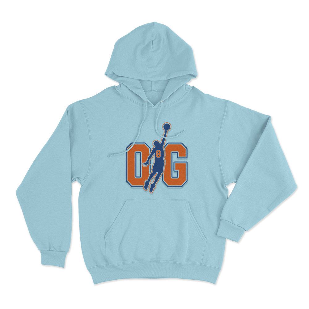 OG Number Eight Silhouette Unisex Hoodie Sky Blue OG Number Eight Silhouette Unisex Hoodie Sky Blue