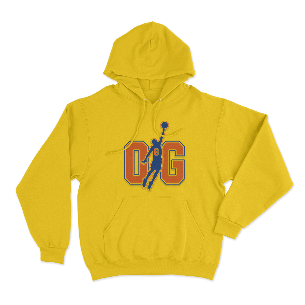 OG Number Eight Silhouette Unisex Hoodie Yellow OG Number Eight Silhouette Unisex Hoodie Yellow